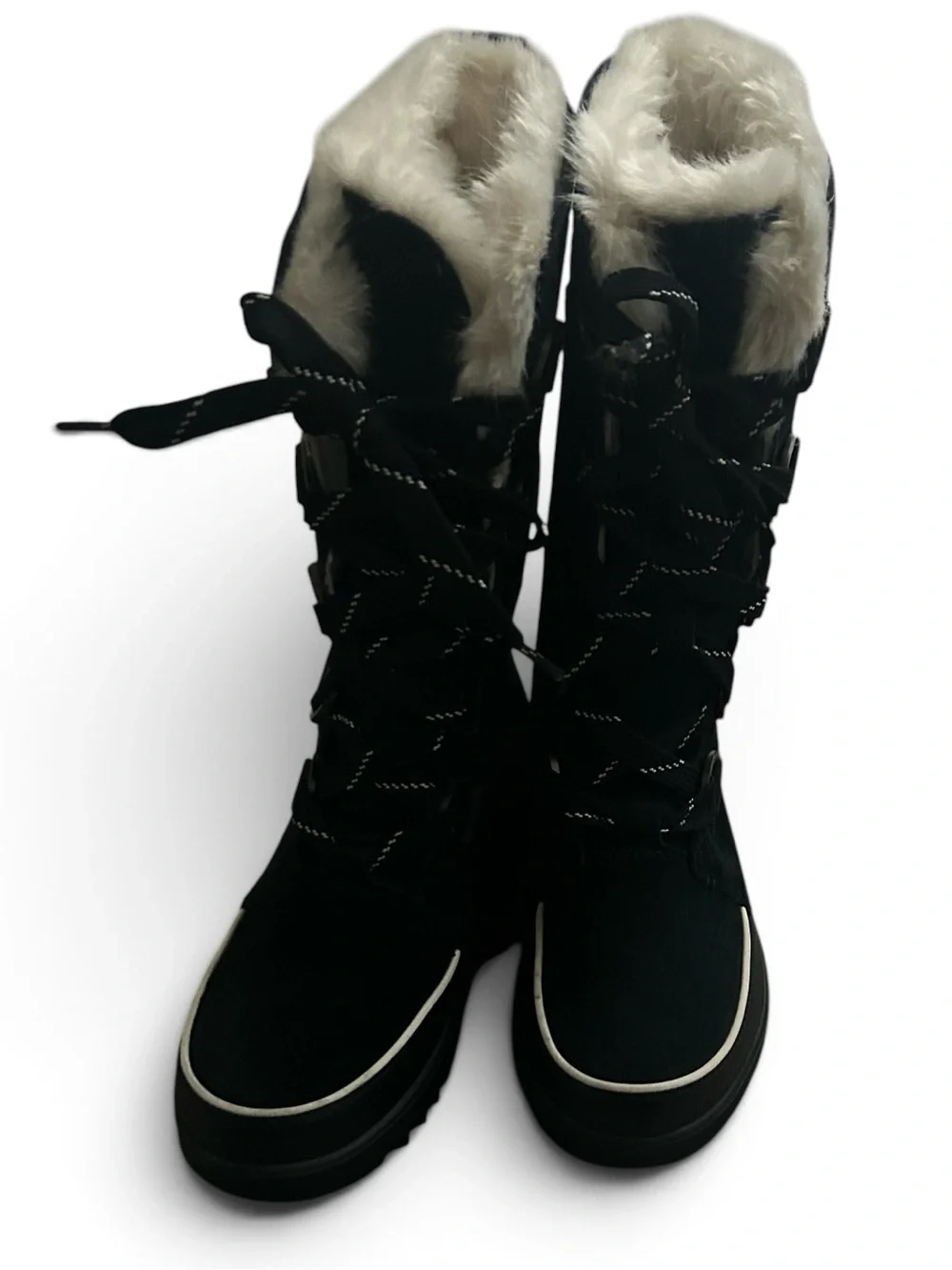 Sorel Tivoli IV Tall Waterproof Boots in black Sherpa Size 7.5 EUC